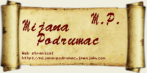 Mijana Podrumac vizit kartica